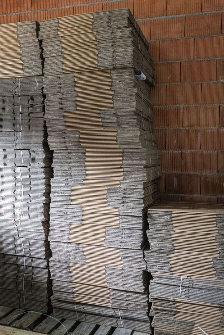 Gestapeltes Produkt auf einer Palette